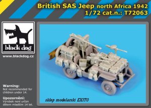 BLACK DOG T72063 - 1:72 British SAS Jeep North Africa 1942