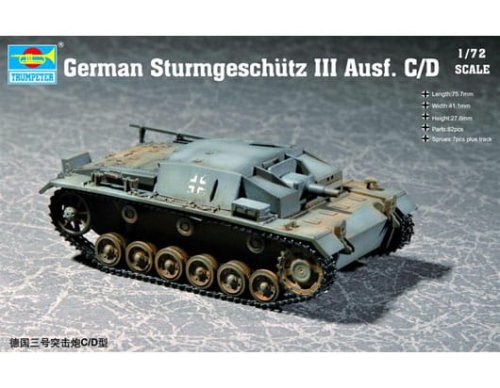 Go to product TRUMPETER 07257 - 1:72 German Sturmgeschutz III Ausf. C/D
