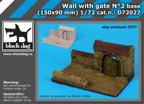 Go to product BLACK DOG D72027 - 1:72 Wall with gate N°2 base (150 x 90 mm)