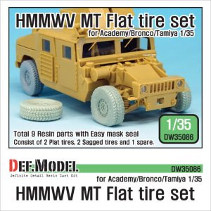 DEF MODEL DW35086 - 1:35 HMMWV MT Flat tire set