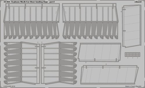Go to product EDUARD 23023 - 1:24 Typhoon Mk.Ib Car Door landing flaps