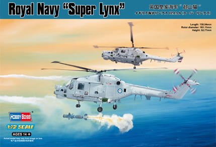 Go to product HOBBY BOSS 87238 - 1:72 Royal Navy Lynx HMA.8 Super Lynx
