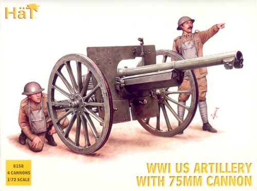 Go to product HAT 8158 - 1:72 WWI US Artillery with 75mm Cannon