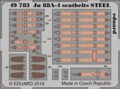 Go to product EDUARD 49783 - 1:48 Ju 88A-4 seatbelts - Steel