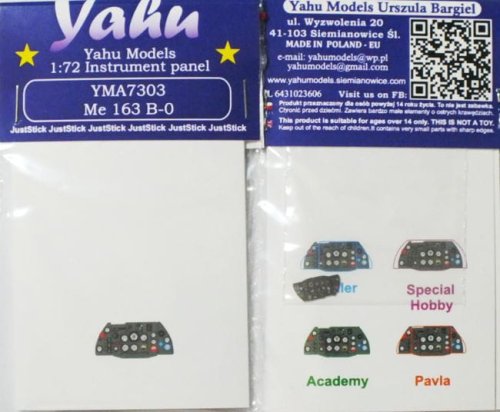 Go to product YAHU YMA7303 - 1:72 Messerschmitt Me 163 B-0 - Instrument Panel