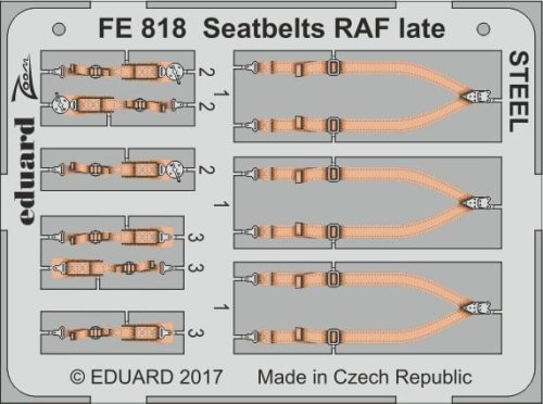 Go to product EDUARD FE818 - 1:48 Seatbelts RAF late - Steel