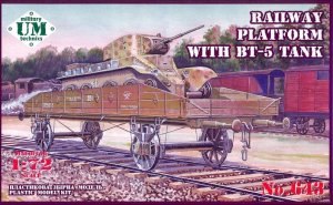 UNIMODELS UM-MT 643 - 1:72 Railway platform with BT-5 tank