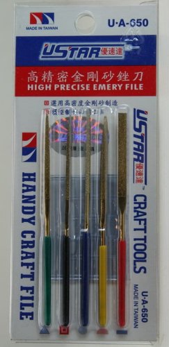 Go to product U-STAR UA90650 - Diamond files 5 pcs, grit: 180