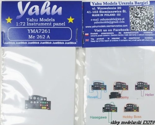 Go to product YAHU YMA7261 - 1:72 Messerschmitt Me 262 A - Instrument Panel
