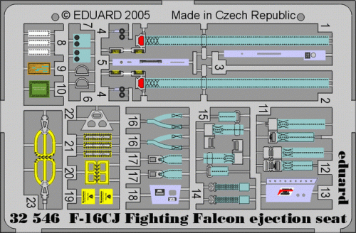 Go to product EDUARD 32546 - 1:32 F-16CJ ejection seat