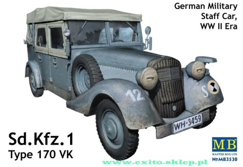 Go to product MASTER BOX 3530 - 1:35 Sd.Kfz.1 Type 170 VK German Military Staff Car