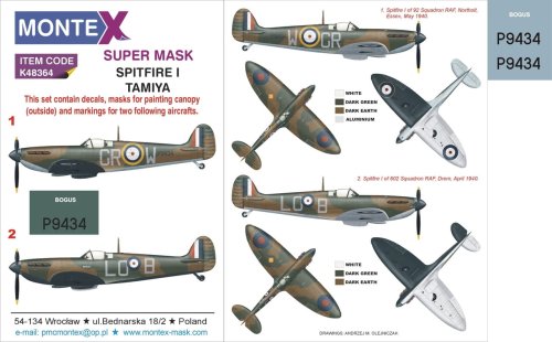 Go to product MONTEX K48364 - 1:48 Spitfire Mk.I