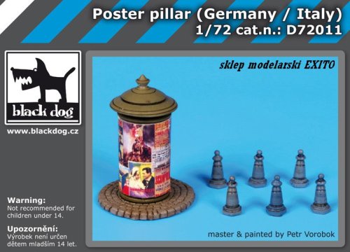 Go to product BLACK DOG D72011 - 1:72 Poster pillar Germany-Italy