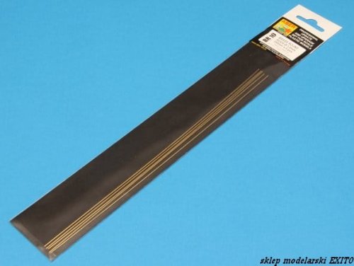 Go to product ABER BR10 - Brass round rods 1,00 mm length 250 mm x 5 pcs.