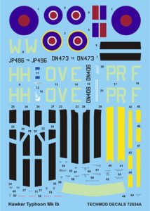 TECHMOD 72034 - 1:72 Hawker Typhoon IB