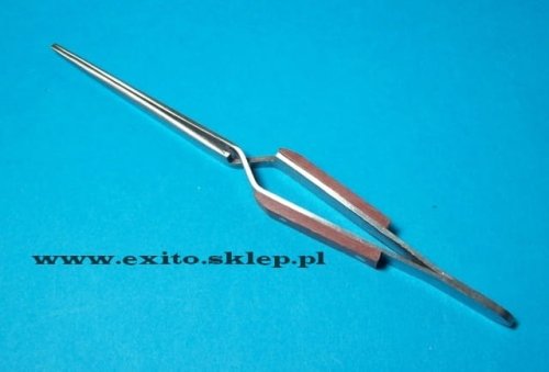 Go to product Self close clamping tweezers straight with wooden cladding PAPD
