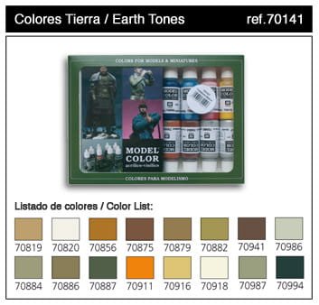 Go to product VALLEJO Model Color Set 70141 - Earthtones