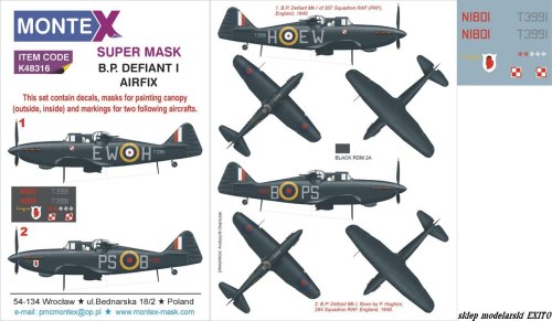 Go to product MONTEX K48316 - 1:48 Defiant Mk.I