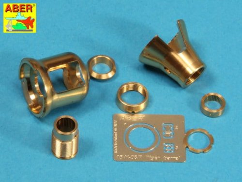 Go to product ABER 16L08 - 1:16 Early muzzle brake German 8,8cm barrel Tiger I early and Tiger II (Porsche turret)