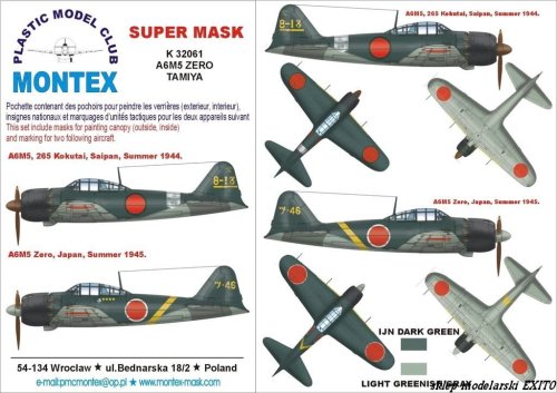 Go to product MONTEX K32061 - 1:32 A6M5 Zero