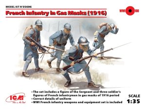 ICM 35696 - 1:35 French Infantry in Gas Masks (1916)