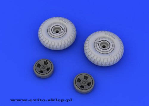 Go to product EDUARD 648118 - 1:48 Spitfire wheels - 4 spoke w/pattern