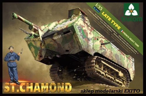 Go to product TAKOM 2012 - 1:35 French Heavy Tank St.Chamond - Late Type w/ Figure