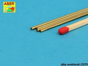 ABER BT13X02 - Brass Tubes 1,30 x 0,20 mm length 250 mm x 4 pcs