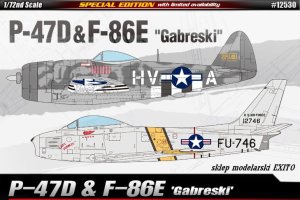 ACADEMY 12530 - 1:72 P-47D & F-86E Gabreski