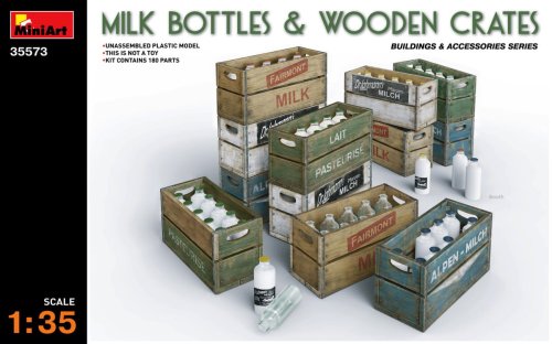 Go to product MINIART 35573 - 1:35 Milk Bottles & Wooden Crates