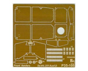 PART P35105 - 1:35 Sd.Kfz. 251 Ausf. D fenders