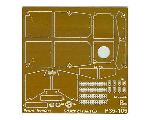 Go to product PART P35105 - 1:35 Sd.Kfz. 251 Ausf. D fenders