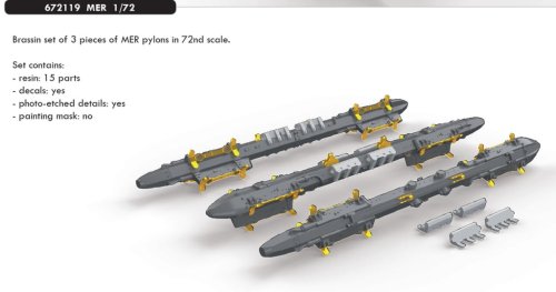 Go to product EDUARD 672119 - 1:72 MER pylons