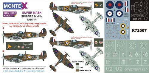 Go to product MONTEX K72007 - 1:72 Spitfire Mk. II b