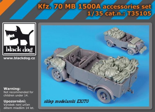 Go to product BLACK DOG T35105 - 1:35 Kfz.70 MB 1500A accessories set