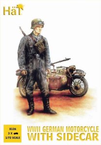HAT 8126 - 1:72 German Motorcycle and Sidecar