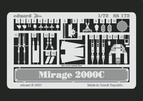 Go to product EDUARD SS172 - 1:72 Mirage 2000C