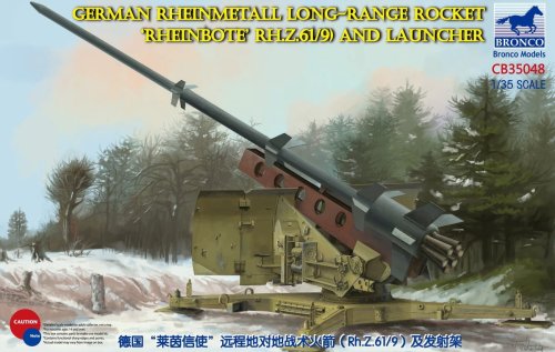 Go to product BRONCO CB 35048 - 1:35 German Rheinmetall Long-Range Rocket Rheinbote RH.Z.61/9 and Launcher