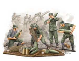 TRUMPETER 00426 - 1:35 German Field Howitzer Gun Crew (on carrying)