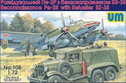 Go to product UNIMODELS 108 - 1:72 Reconnaissance Pe-2R with Refueller BZ-38
