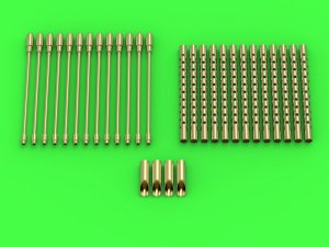 MASTER AM-48-138 - 1:48 B-17 Flying Fortress gun barrels for Browning M2 .50 caliber 12,7mm with flame suppressors