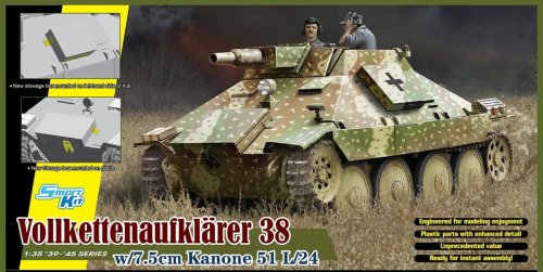 Go to product DRAGON 6815 - 1:35 Vollkettenaufklaerer 38 w/7.5cm Kanone 51 L/24