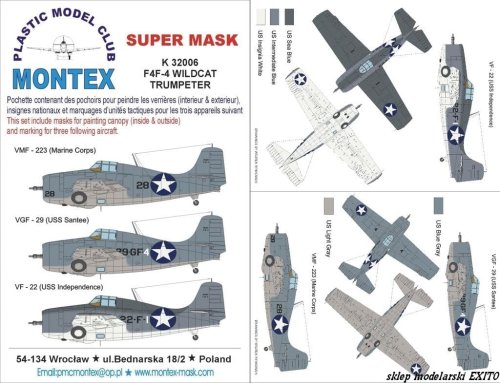 Go to product MONTEX K32006 - 1:32 F4F-4 Wildcat US Navy