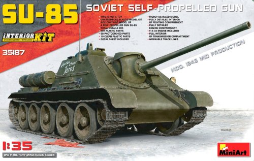 Go to product MINIART 35187 - 1:35 SU-85 mod. 1943 Mid.Production w/ interior