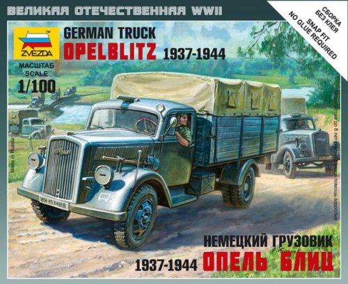 Go to product ZVEZDA 6126 - 1:100 German Truck Opel Blitz 1937-1944