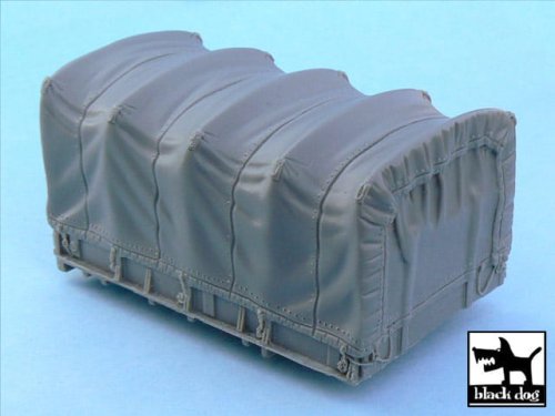 Go to product BLACK DOG T48050 - 1:48 US 1 1/2 ton Cargo Truck cargo bay canvas