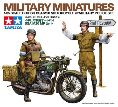 Go to product TAMIYA 35316 - 1:35 British BSA M20 Motorcycle w/ Military Police Set