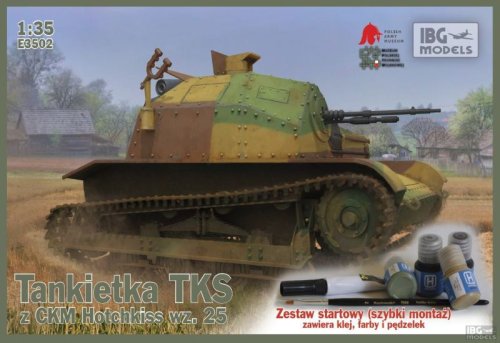 Go to product IBG E3502 - 1:35 TKS - Polish Light Reconnaissance Tank (with paint set, quick assembly type suspension)