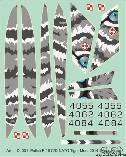 Go to product MODELMAKER D72031 - 1:72 Polish F-16 C/D NATO Tiger Meet 2014