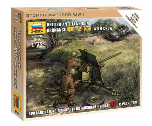 ZVEZDA 6169 - 1:72 British QF 2-pdr Anti Tank Gun w/crew